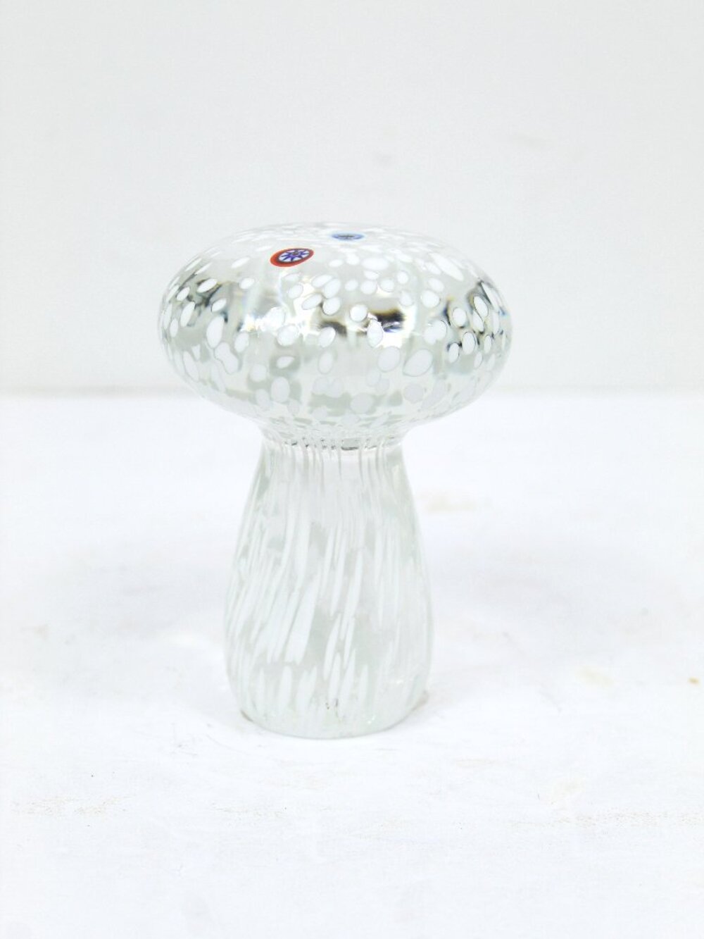 Vetreria Arte Murano Alessandro Coppola Glass Mushroom White Made in Italy